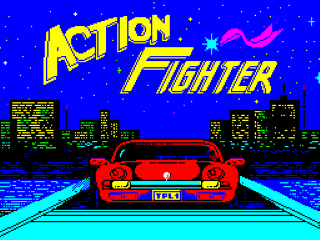 Action Fighter title screen for ZX Spectrum